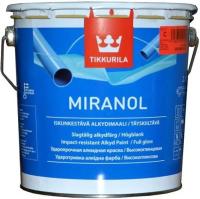 Краска ударопрочная алкидная д/дерева и металла MIRANOL база С 2,7л