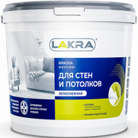 Краска акриловая для стен и потолков Лакра Белоснежный  3 кг