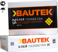 Клей монтажный BAUTEK Газобетон К-13, 25кг