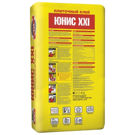 Клей плиточный Unis XXl век 25кг